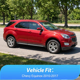 Nilight Outside-Mount Window Rain Guards for Chevy Equinox 2010-2017, 4PCS | Window Visors for Fresh Air Circulation While Driving, Chevy Equinox 2010 2011 2012 2013 2014 2015 2016 2017, Smoke Tinted, view 5