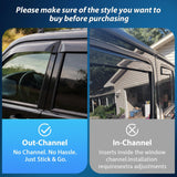 Nilight Outside-Mount Window Visors for Dodge Durango 2011-2026, 4PCS | Window Deflectors Rain Guards for Fresh Air Circulation, Durango 2011-2019 2020 2021 2022 2023 2024 2025 2026, Smoke Tinted, view 2