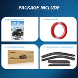 Nilight Outside-Mount Window Visors for Dodge Durango 2011-2026, 4PCS | Window Deflectors Rain Guards for Fresh Air Circulation, Durango 2011-2019 2020 2021 2022 2023 2024 2025 2026, Smoke Tinted, view 6