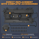Nilight Pair Engine Valve Cover for Nissan Frontier 2005-2019, NV1500 NV2500 NV3500 2012 2013 2014 2015 2016 2017 2018 2019, Pathfinder 2005 2006 2007 2008 2009 2010 2011 2012, Xterra 2005-2015, view 4