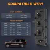 Nilight Pair Engine Valve Cover with Gasket for Nissan NV2500 NV3500 2012-2017 Pathfinder 2004 Armada 2005-2015, Infiniti QX56 2004-2010 Valve Cover, V8 5.6L Engine, view 2