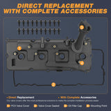 Nilight Pair Engine Valve Cover with Gasket for Nissan NV2500 NV3500 2012-2017 Pathfinder 2004 Armada 2005-2015, Infiniti QX56 2004-2010 Valve Cover, V8 5.6L Engine, view 4