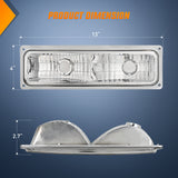 Nilight Parking Turn Signal Light Compatible with 1988 1989 1990 1991 1992 1993 1994 1995 1996 1997 1998 Chevy GMC C10 C/K 1988-1999 Silverado Suburban Sierra Blazer Tahoe Yukon Front Bumper Lights, view 2