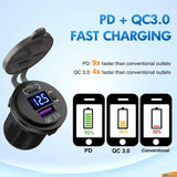 Nilight PD Type C | QC 3.0 USB Charger Voltmeter, view 4