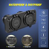Nilight PD Type C and USB Charger Cigarette Lighter Socket Pre-Wired 12V 24V, view 3