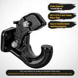 Nilight Pintle Hook Hitch with Mounting Kit 30,000 lbs, Fits 2-1/2 to 3-Inch Lunette Ring, Mount Required, 15Ton Hitch Receiver fit for Pintle Hook Mount, view 5