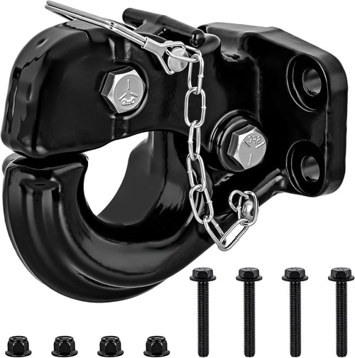 Nilight Pintle Hook Hitch with Mounting Kit 40,000 lbs, Fits 2-1/2 to 3-Inch Lunette Ring, Mount Required, 20Ton Hitch Receiver fit for Pintle Hook Mount