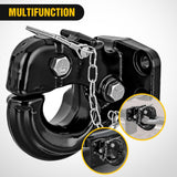 Nilight Pintle Hook Hitch with Mounting Kit 40,000 lbs, Fits 2-1/2 to 3-Inch Lunette Ring, Mount Required, 20Ton Hitch Receiver fit for Pintle Hook Mount, view 2