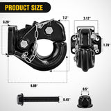 Nilight Pintle Hook Hitch with Mounting Kit 40,000 lbs, Fits 2-1/2 to 3-Inch Lunette Ring, Mount Required, 20Ton Hitch Receiver fit for Pintle Hook Mount, view 3
