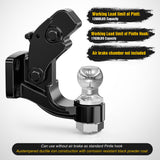 Nilight Pintle Hook Trailer Hitches Receiver Hook Combination 2Inch Hitch Ball with Mounting Kit, 12000LBS Black Bolt On Adjustable Powder-Coated, view 3