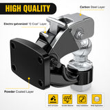 Nilight Pintle Hook Trailer Hitches Receiver Hook Combination 2Inch Hitch Ball with Mounting Kit, 12000LBS Black Bolt On Adjustable Powder-Coated, view 5