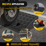 Nilight Plastic Curb Ramps, 4.2Inch Rise Portable Lightweight Heavy Duty Threshold Ramp for Driveway Lawn Mower Scooter Bike Motorcycle Wheelchair, 2 Pack (Pair), view 3