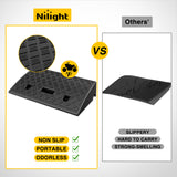 Nilight Plastic Curb Ramps, 4.2Inch Rise Portable Lightweight Heavy Duty Threshold Ramp for Driveway Lawn Mower Scooter Bike Motorcycle Wheelchair, 2 Pack (Pair), view 4
