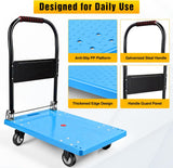 Nilight Platform Cart 330 lbs Heavy Duty Push Cart Dolly with 4-Inch TPR Wheels 27.6 x 19.7 Inch PP Deck Flatbed Cart Platform Truck for Home Garage Warehouse Use Black, view 6