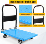Nilight Platform Cart 880 lbs Heavy Duty Push Cart Dolly with 5 Inch TPR Wheels 36 x 24 Inch PP Deck Flatbed Cart Platform Truck for Home Garage Warehouse Use Black, view 6