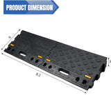 Nilight Portable Plastic Curb Ramps - 3.9 Inch Rise Interlocking Threshold Ramp for Scooter Wheelchair Motorcycle Dolly, Lightweight 2 Pack, view 2