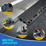 Nilight Portable Plastic Curb Ramps - 3.9 Inch Rise Interlocking Threshold Ramp for Scooter Wheelchair Motorcycle Dolly, Lightweight 2 Pack, view 3