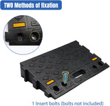 Nilight Portable Plastic Curb Ramps - 3.9 Inch Rise Interlocking Threshold Ramp for Scooter Wheelchair Motorcycle Dolly, Lightweight 2 Pack, view 5