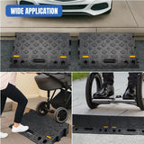 Nilight Portable Plastic Curb Ramps - 3.9 Inch Rise Interlocking Threshold Ramp for Scooter Wheelchair Motorcycle Dolly, Lightweight 2 Pack, view 6