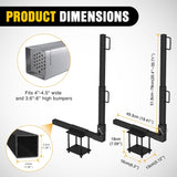 Nilight Portable RV Waste Tank Holder 2 Pack, Heavy Duty Adjustable RV Bumper Tote Tank Carrier for 4 Inch-4.5 Inch Square RV Bumpers, with Non-Slip Pads & 2 Ratchet Straps, Black, view 2
