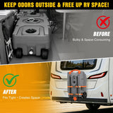Nilight Portable RV Waste Tank Holder 2 Pack, Heavy Duty Adjustable RV Bumper Tote Tank Carrier for 4 Inch-4.5 Inch Square RV Bumpers, with Non-Slip Pads & 2 Ratchet Straps, Black, view 6