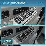 Nilight Power Master Window Switch Black Bezel Compatible with 2003 2004 2005 2006 2007 Chevrolet Silverado 1500 2500 3500 Avalanche Suburban Tahoe Cadillac Escalade GMC Sierra Yukon Replacement Set, view 6