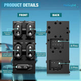 Nilight 2004 2005 2006 2007 2008 Ford F-150 2003 2004 2005 2006 Ford Expedition 2003 2004 2005 2006 2007 2008 Ford Crown Victoria and Mercury Grand Marquis 2004 2005 2006 2007 2008 Lincoln Mark LT Power Master Window Switch, view 3