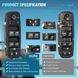Nilight 2012 2013 2014 2015 2016 2017 2018 2019 Dodge Grand Caravan 2012 2013 2014 2015 2016 Chrysler Town & Country Power Master Window Switch, view 6