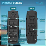 Nilight Power Master Window Switch Compatible with 2017 2018 2019 Dodge Journey Front Left Driver Side Windows Control Switches Replacement Set with Removal Tool, view 2