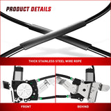 Nilight Power Window Regulator with Motor Rear Driver Side,Compatible with Cadillac Escalade/Chevy Tahoe/GMC Yukon 2002 2003 2004 2005 2006,Rear Left,748-228, view 3