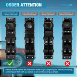 Nilight Power Window Switch for 2003-2007 Chevrolet Silverado/GMC Sierra | for 2003 2004 2005 2006 Cadillac Escalade Chevrolet Avalanche /Suburban 1500/2500 GMC Yukon 10398568 15109670 15883323, view 2