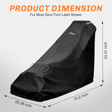 Nilight Push Lawn Mower Cover 75 Inch, Waterproof Walk Behind Mower Cover | 420D Heavy Duty Fabric, All-weather & UV Protection, view 2