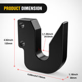 Nilight Quick Hitch Top Hook for Cat 1 Fit for Harbor Freight Tow Hook Up 3 Point Quick Attach Category Black Powder Coated Replaces HW14-11-37 and HF141137, view 2