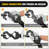 Nilight Quick Release S-Tow Shackle Hook – Heavy Duty Off-Road Recovery Hook, Fits Winch Rope & Recovery Strap, 11,000 LBS Working Load, for Jeep, SUV, ATV, Trailers, Forged Steel, Black, view 3