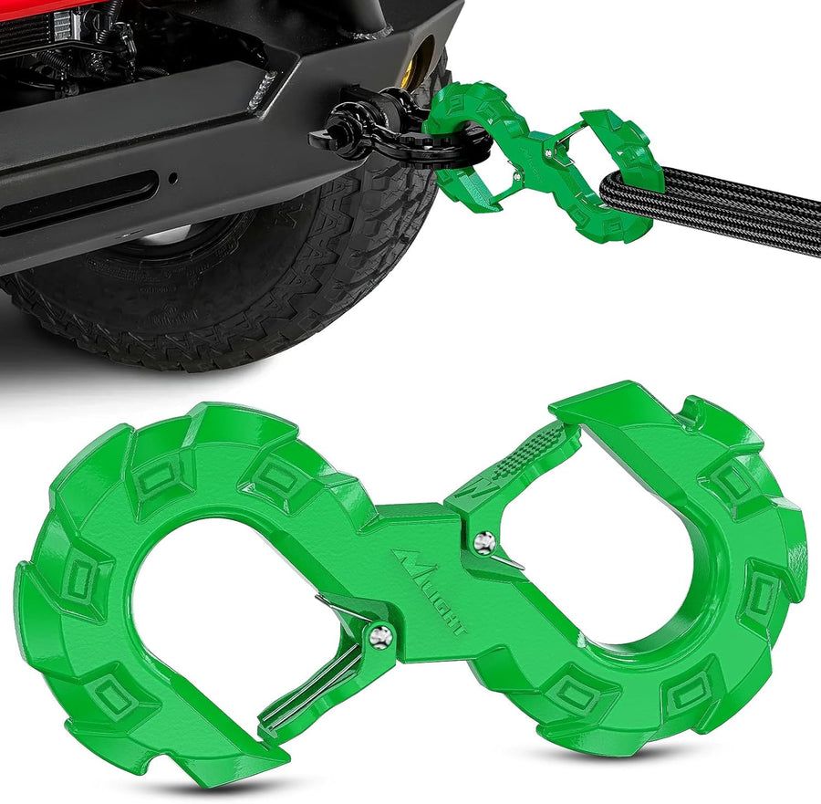 Nilight Quick Release S-Tow Shackle Hook – Heavy Duty Off-Road Recovery Hook, Fits Winch Rope & Recovery Strap, 11,000 LBS Working Load, for Jeep, SUV, ATV, Trailers, Forged Steel, Green