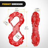 Nilight Quick Release S-Tow Shackle Hook – Heavy Duty Off-Road Recovery Hook, Fits Winch Rope & Recovery Strap, 11,000 LBS Working Load, for Jeep, SUV, ATV, Trailers, Forged Steel, Red, view 3