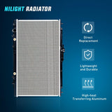 Nilight Radiator for Honda Accord 1998 1999 2000 2001 2002, Acura 1999-2001 V6 3.2L 3.0L, Automatic Trans, view 2
