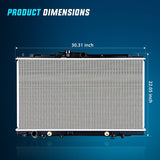 Nilight Radiator for Honda Accord 1998 1999 2000 2001 2002, Acura 1999-2001 V6 3.2L 3.0L, Automatic Trans, view 4