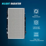 Nilight Radiator for Honda Accord 2008 2009 2010 2011 2012, Crosstour 2012 2013 2014 2015 2.4L L4, Engine Coolant Radiator Assembly Replace# 19010R70A51, view 2