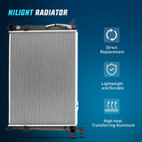 Nilight Radiator for Hyundai Santa Fe 2010 2011 2012 2013 2014 2015 2016 2017 2018, Santa Fe XL 2013-2019, Kia Sorento 2011-2015 2.4L 3.3L 3.5L, view 2