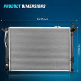 Nilight Radiator for Hyundai Santa Fe 2010 2011 2012 2013 2014 2015 2016 2017 2018, Santa Fe XL 2013-2019, Kia Sorento 2011-2015 2.4L 3.3L 3.5L, view 4