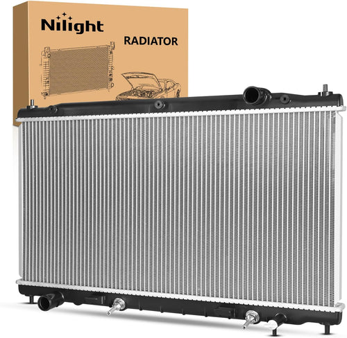 Nilight Radiator for Infiniti Q50 V6 3.5L 3.7L 2014 2015 2016 2017 2018, Engine Coolant Radiator Assembly with Transmission Oil Cooler replace# 214104GA5A, 214604GB5A