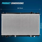 Nilight Radiator for Infiniti Q50 V6 3.5L 3.7L 2014 2015 2016 2017 2018, Engine Coolant Radiator Assembly with Transmission Oil Cooler replace# 214104GA5A, 214604GB5A, view 4