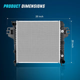 Nilight Radiator for Jeep Liberty 3.7L 2002 2003 2004 2005 2006, Engine Coolant Radiator with Oil Cooler, Automatic Transmission, Replace# 52080120AB, CU2481, 2481, view 4