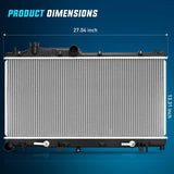 Nilight Radiator for Subaru Forester 2009 2010 2011 2012 2013,Crosstrek 2016-2017, Impreza 2008-2011, Legacy 2005-2010, Outback 2005-2009 H4 2.0L 2.5L, Automatic Trans, view 4