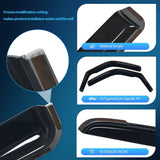 Nilight Rain Guards for 1996-2025 Chevrolet Express Van/GMC Savana Vent Window Visors 2016 2017 2018 2019 2020 2021 2022 2023 2024 2025, Original Window Deflectors-2PCS, view 2