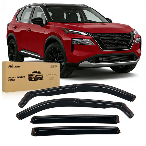 Nilight Rain Guards for Nissan Rogue 2021 2022 2023 2024 2025 Original Window Deflectors, Vent Window Visors-4PCS