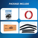 Nilight Rain Guards for Chevy Tahoe/GMC Yukon 2000 2001 2002 2003 2004 2005 2006, Out-Channel Window Visors Vent Wind Deflectors-4PCS, view 5