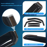 Nilight Rain Guards for Dodge RAM 1500 2019 2020 2021 2022 2023 2024 Quad Cab Original Window Deflectors, Vent Window Visors-4PCS, view 2