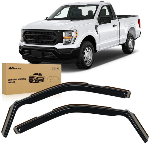 Nilight Rain Guards for Ford F150 2021 2022 2023 2024 Regular Cab/Super Crew/Super Cab, Vent Window Visors, Original Window Deflectors-2PCS
